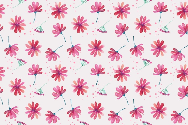 Vector watercolor floral pattern design