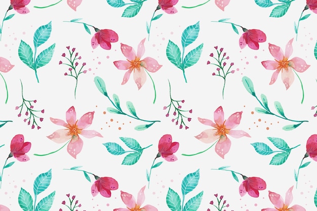 Watercolor floral pattern design