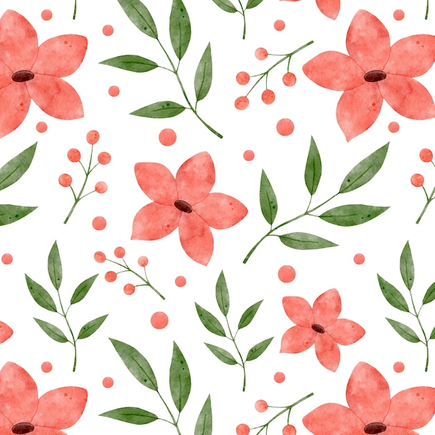 Watercolor floral pattern design