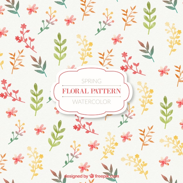 Watercolor floral pattern