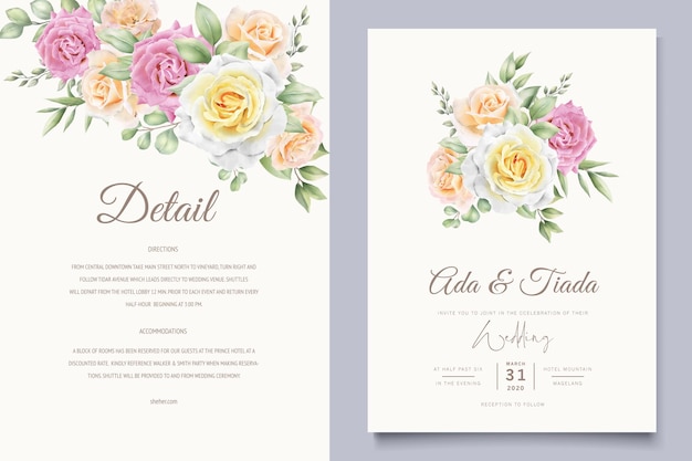 watercolor floral rose border and frame background design