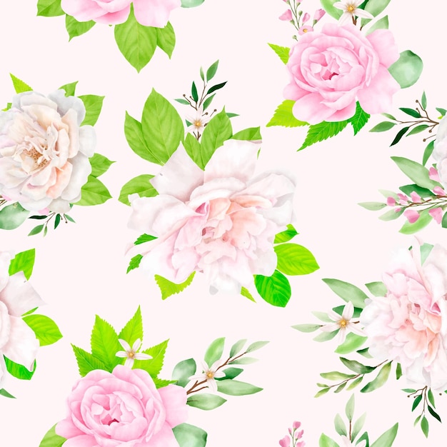 watercolor floral seamless pattern design