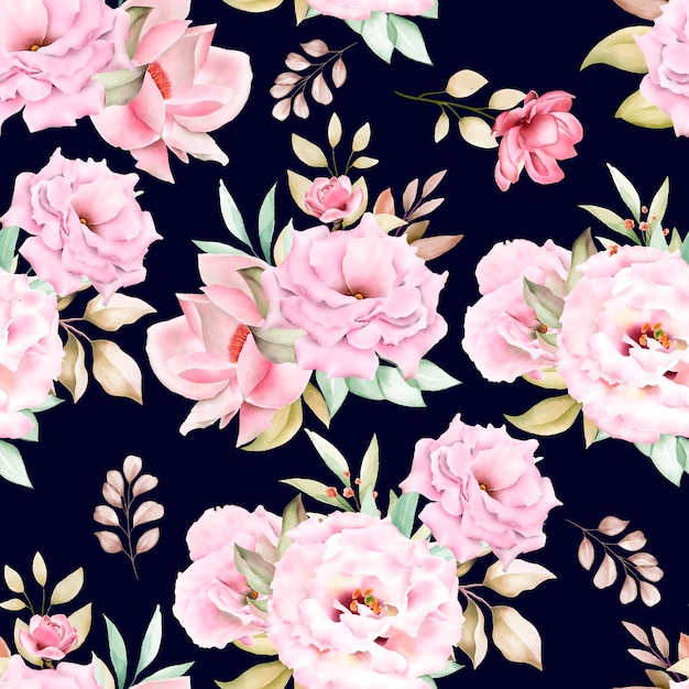 watercolor floral seamless pattern