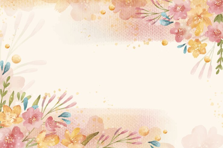 Vector 水彩花の春の背景