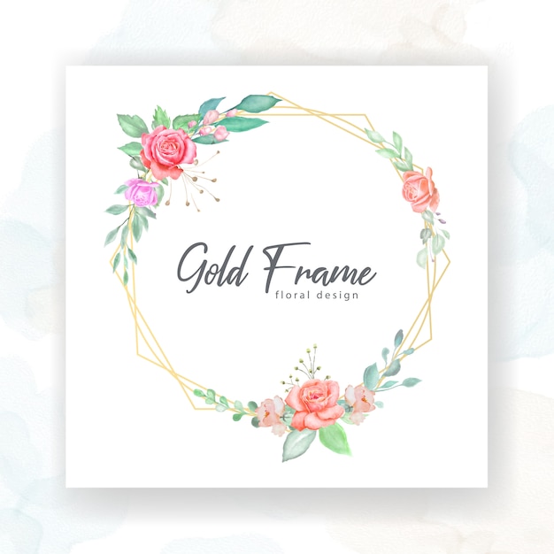 Watercolor Floral Wedding Card Design