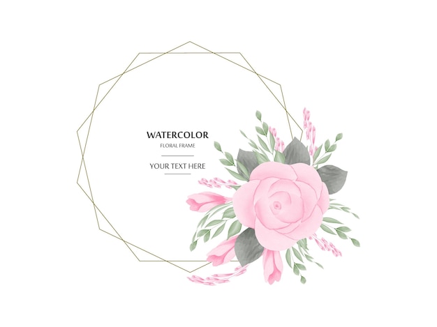 Watercolor floral  for wedding card set