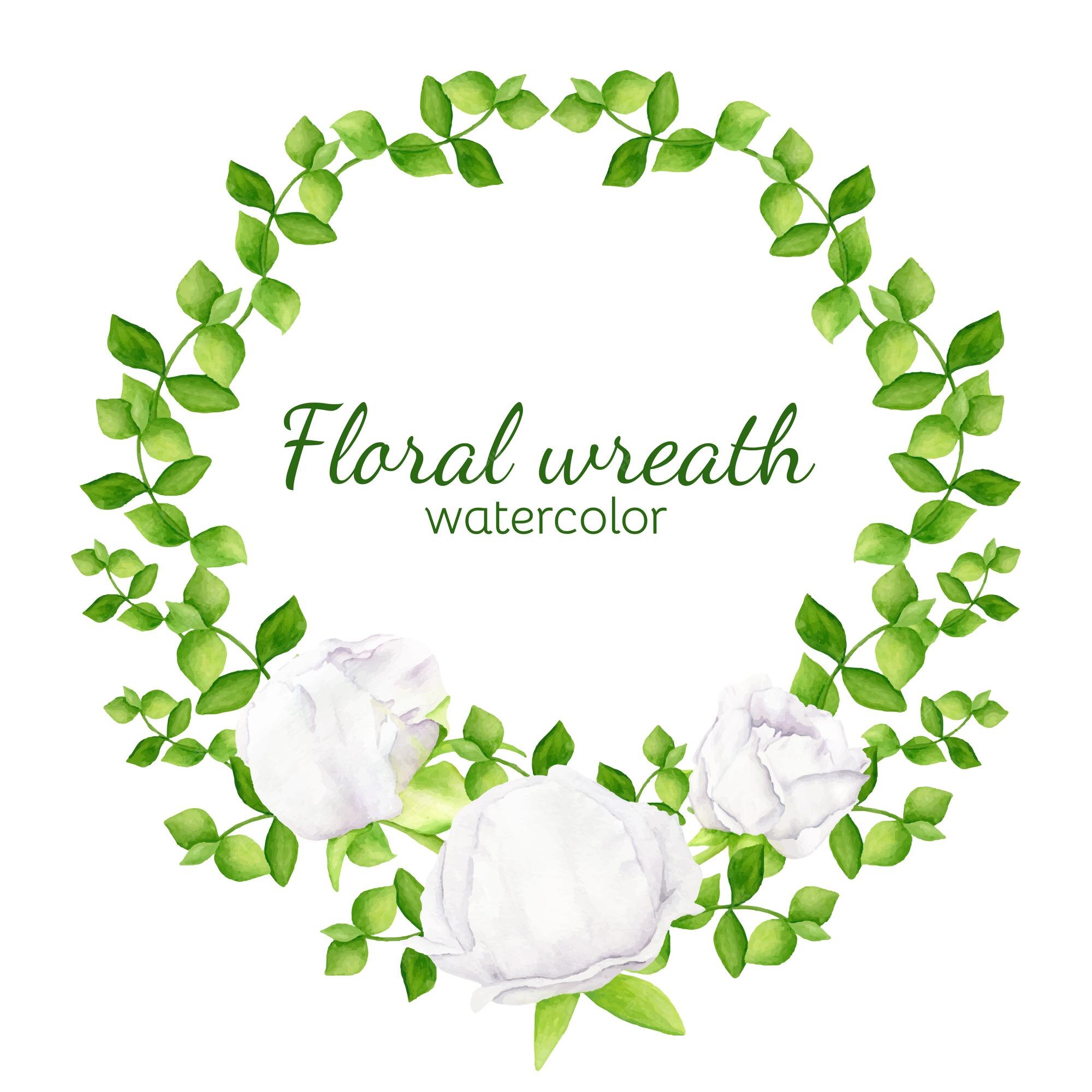 White Peony and Greenery Wreath