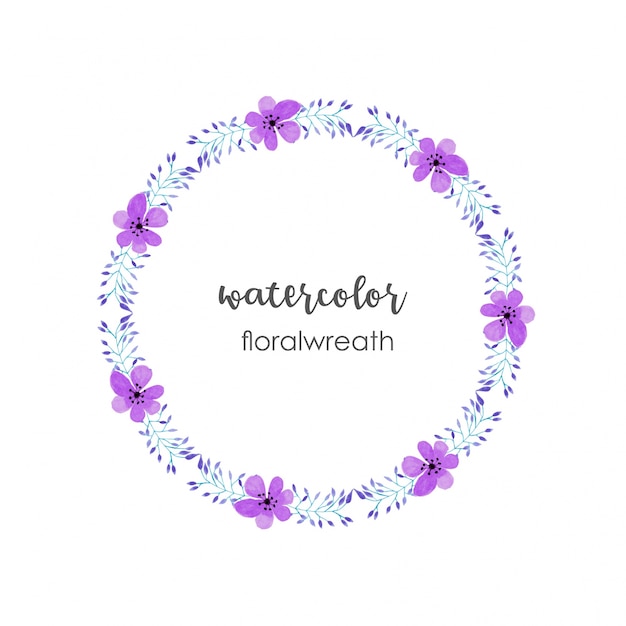 watercolor floral wreath 
