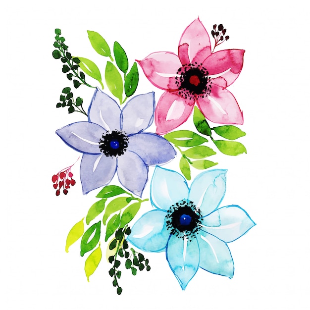 Vector watercolor floral