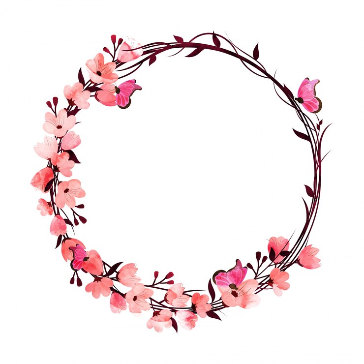 Vector watercolor florals decorated, beautiful frames with space for your text.