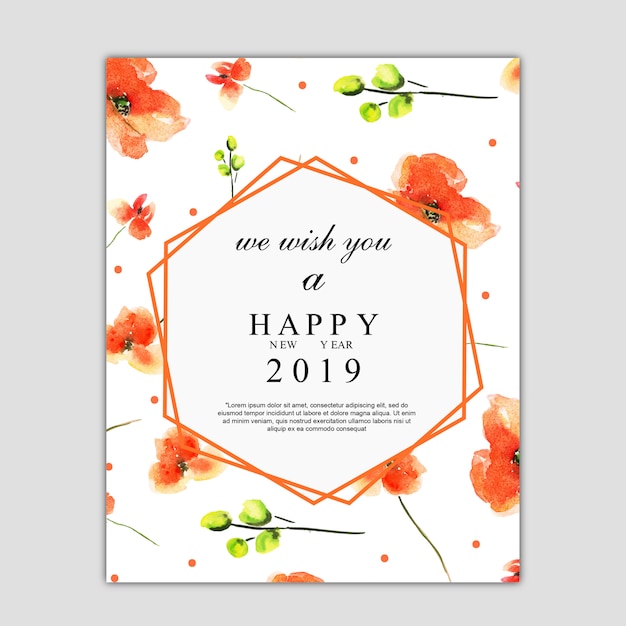 Watercolor Florals greeting card