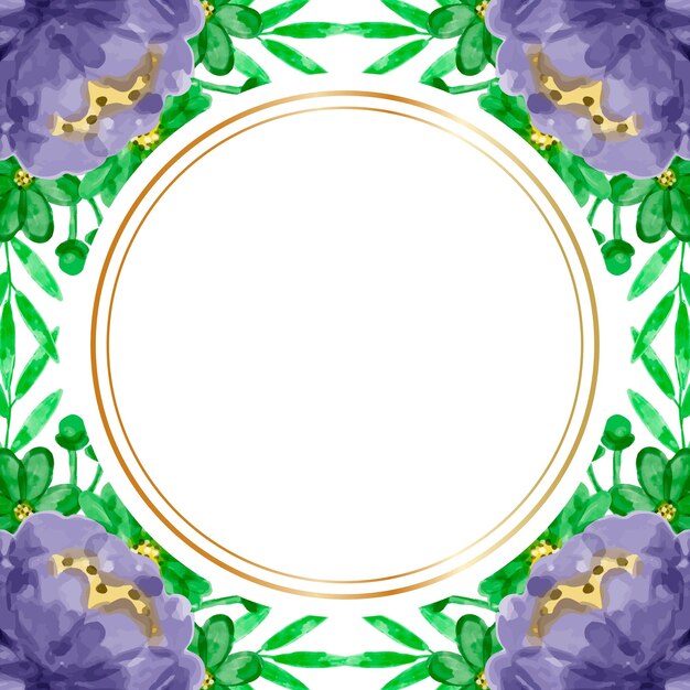 Watercolor flower frame background