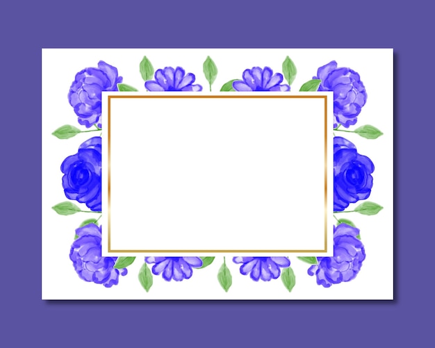 Watercolor flower frame background