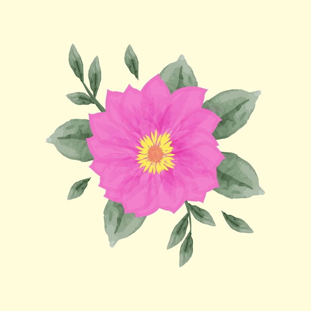 Watercolor flower illustration for background and invitation card