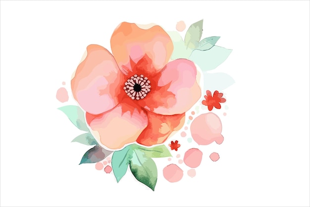 Watercolor flower new watercolor floral design