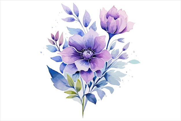 Watercolor flower new watercolor floral design