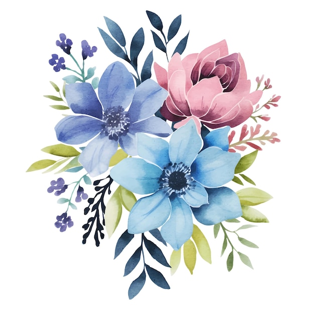 watercolor flower painting illustration