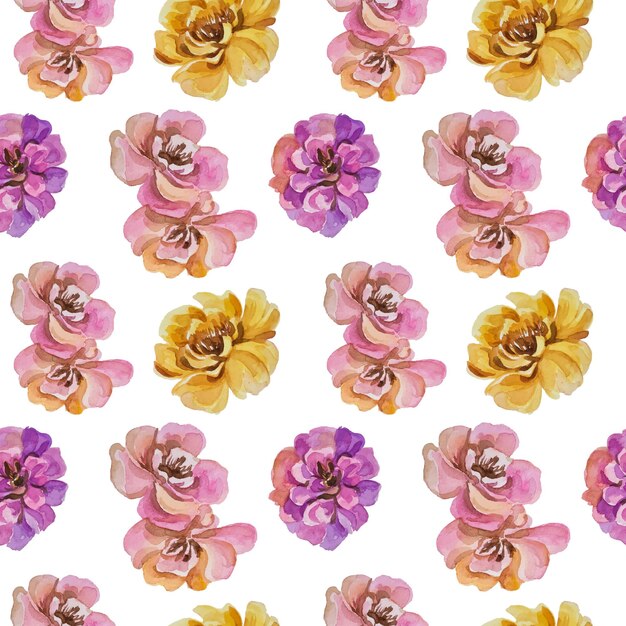 watercolor flower pattern