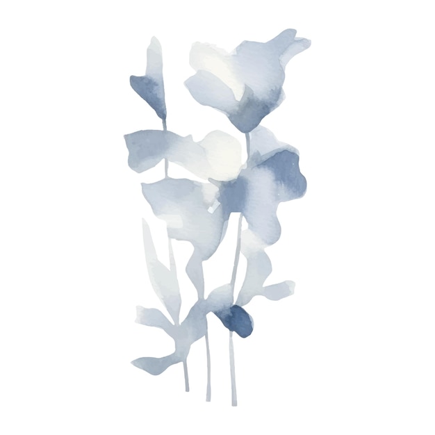 Watercolor Flower Plant Illustration