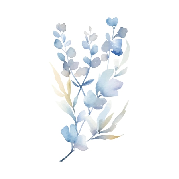 Watercolor Flower Plant Illustration