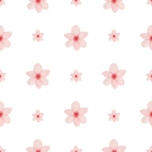 Watercolor flower seamless pattern