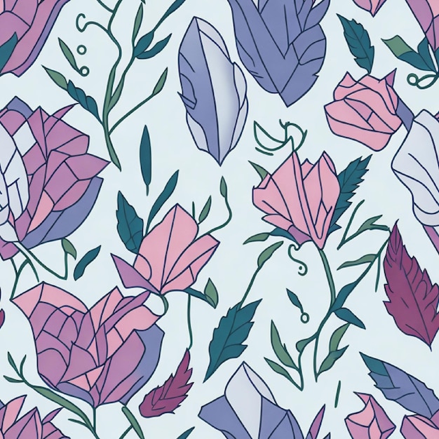 watercolor Flower sublimation seamless pattern