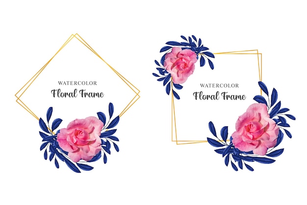 Watercolor flowers arrangements for wedding cards