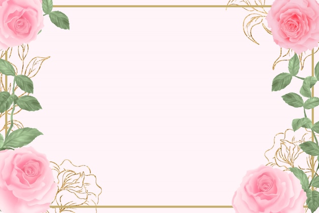 Vector watercolor flowers background pastel colors