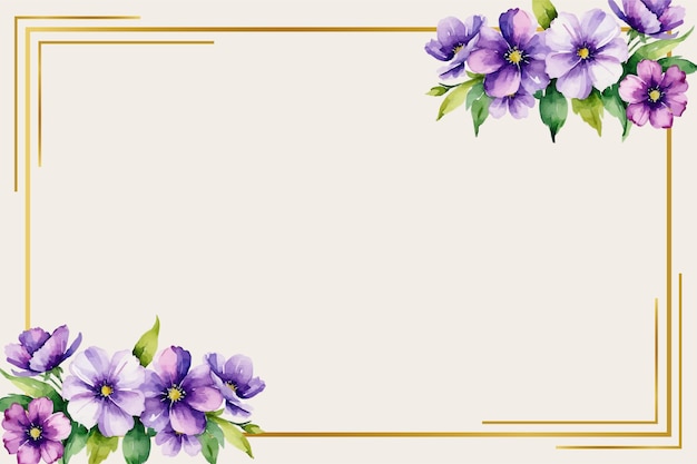 Vector watercolor flowers background