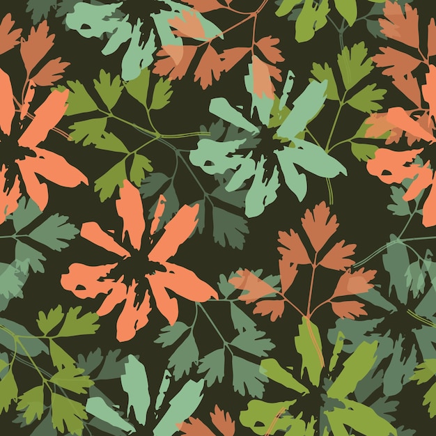 수채화 꽃 원활한 패턴 추상 여름 꽃과 잎 섬유 인쇄