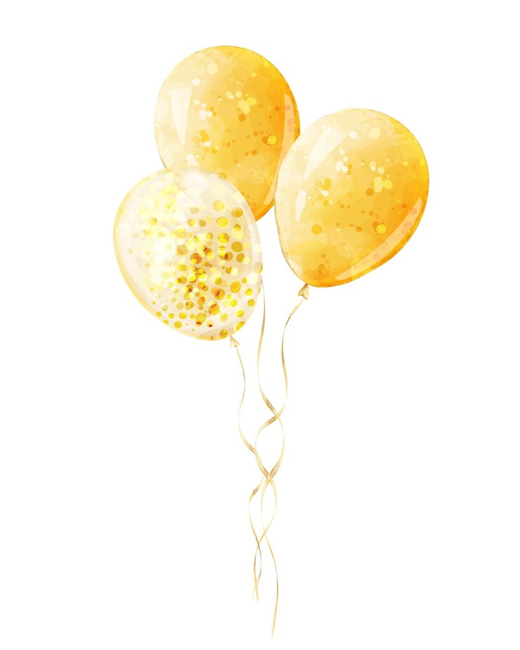 Vector 백색 배경에 고립 된 디자인 생일 파티 및 축제를 위한 수채화 날아다니는 파란 풍선 터 일러스트레이션