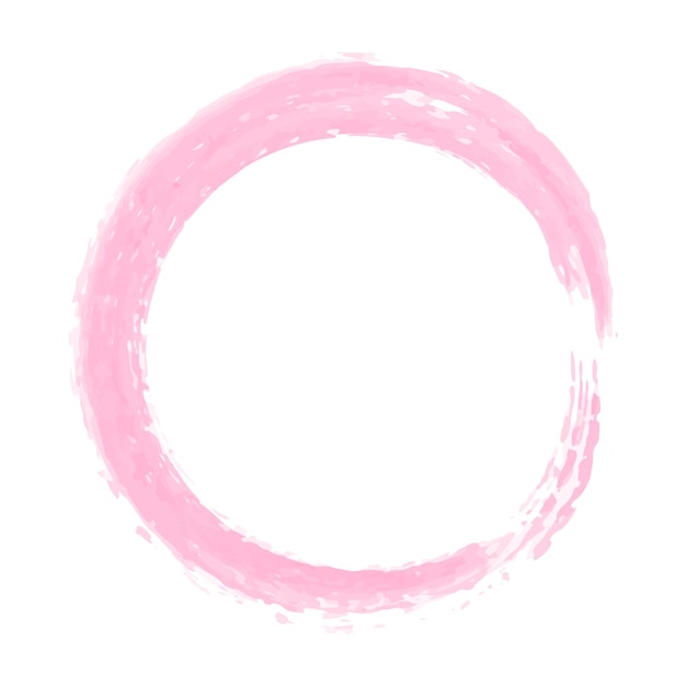 Watercolor Frame Brush Vector with Circle or Circular Shape and Abstract Style