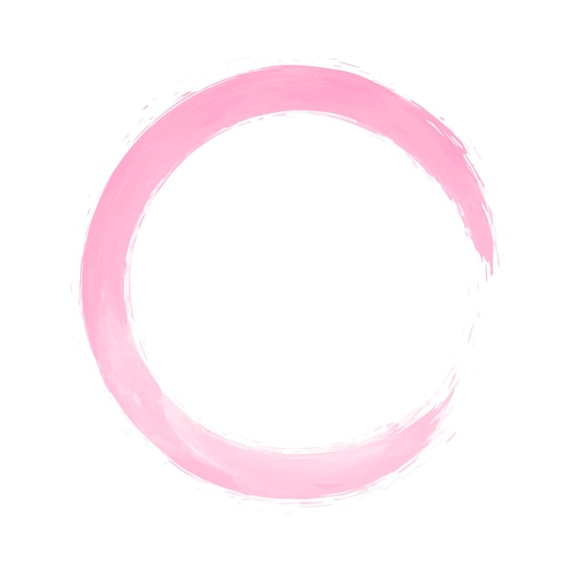 Watercolor Frame Brush Vector with Circle or Circular Shape and Abstract Style