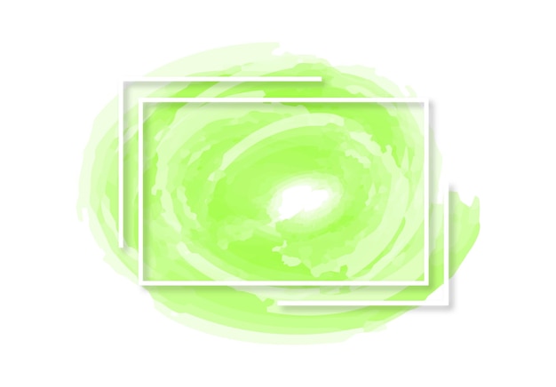 Акварельная рамка зеленого цвета