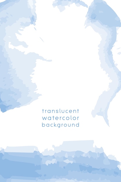 Шаблон акварельной рамки с копировальным пространством абстрактные полупрозрачные акварельные мазки кистью Вертикальный формат для приглашения bannr визитная карточка и социальные сети