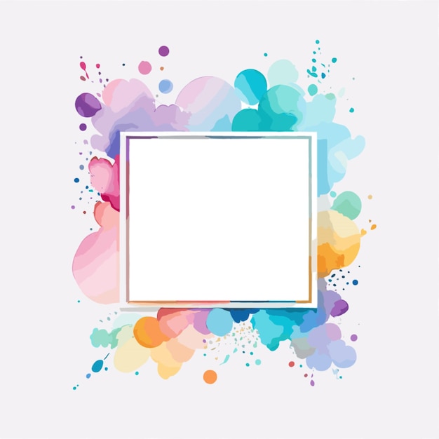 Vector watercolor frame vector