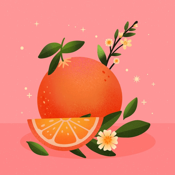 Vector watercolor fruits illustration