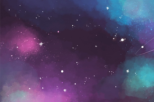 Watercolor galaxy background