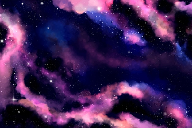 Vector watercolor galaxy background