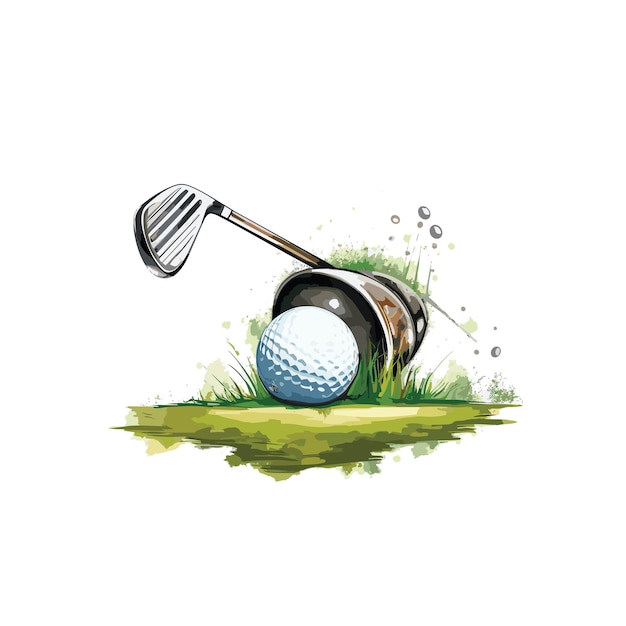 Watercolor Golf Vectoer art