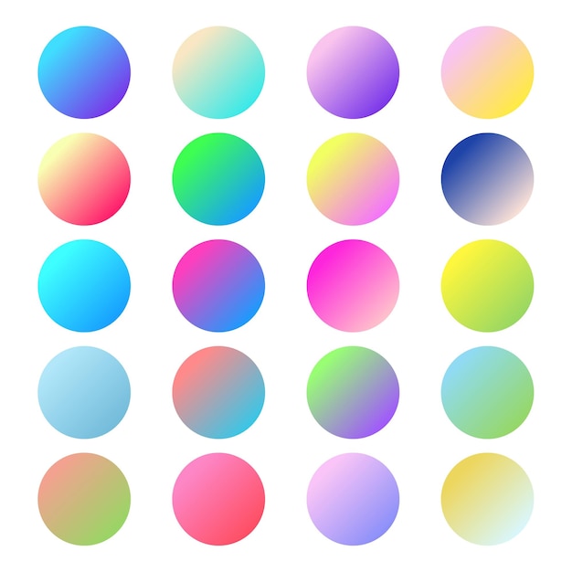 Watercolor gradients set. colorful circle watercolor backgrounds. vector background.