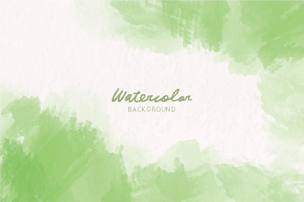 Watercolor green texture hand painted background