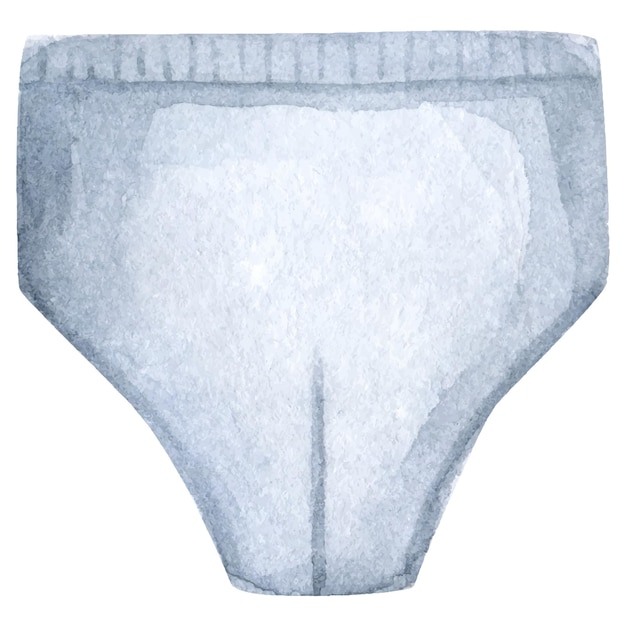 Watercolor grey Brief pants underwear isolated sketch illustration of men underpants Man underwear Front views