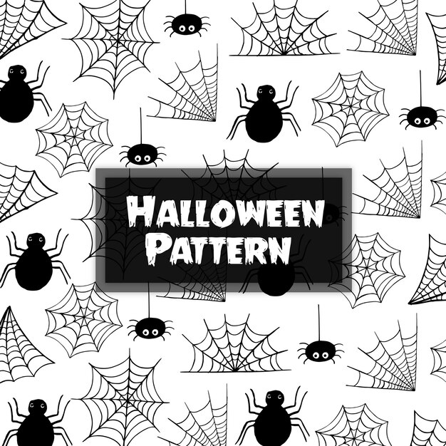 Vector watercolor halloween elements pattern background