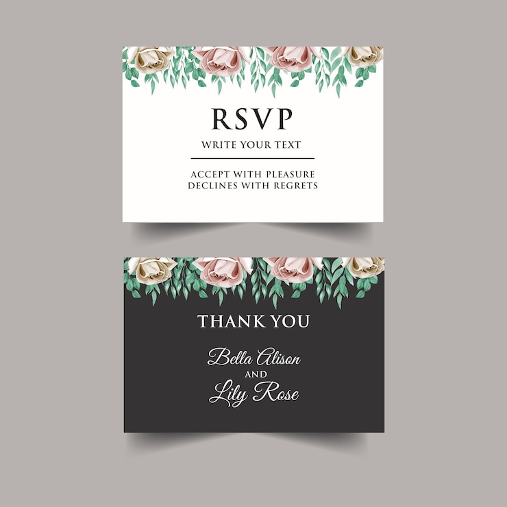 Vector watercolor hand drawn floral roses card template