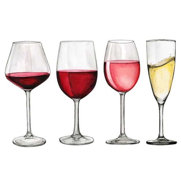 Rosé Wine Glass Dimensions & Drawings