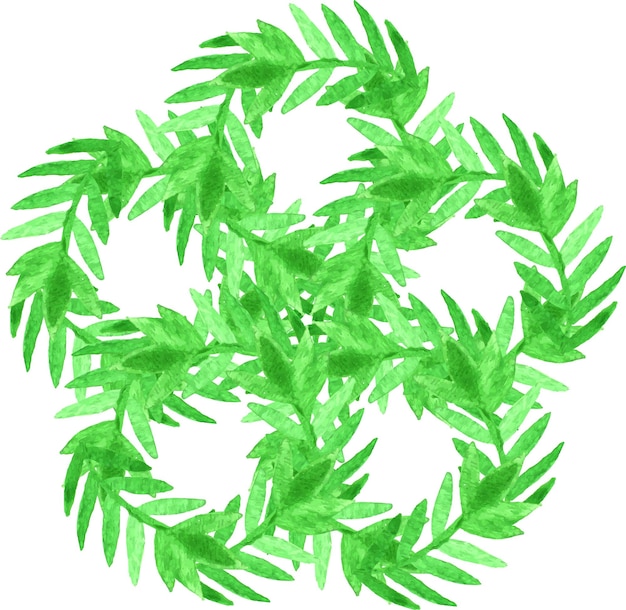 Watercolor hand drawn wreath