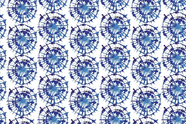 Vector watercolor hand made shibori pattern