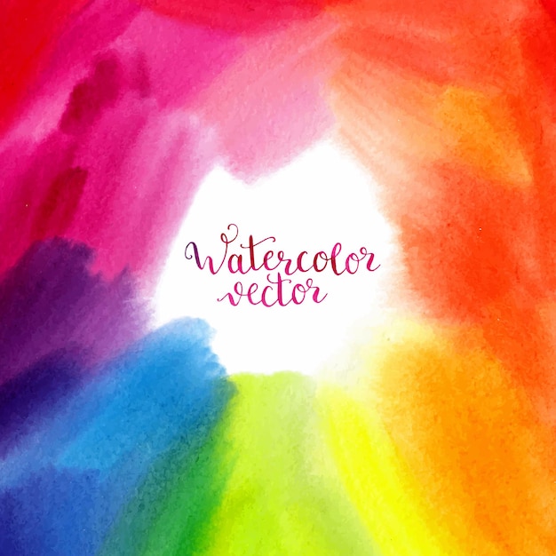 Watercolor hand painted rainbow background