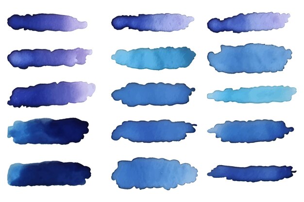 Vector watercolor hand painted watercolor stain collection